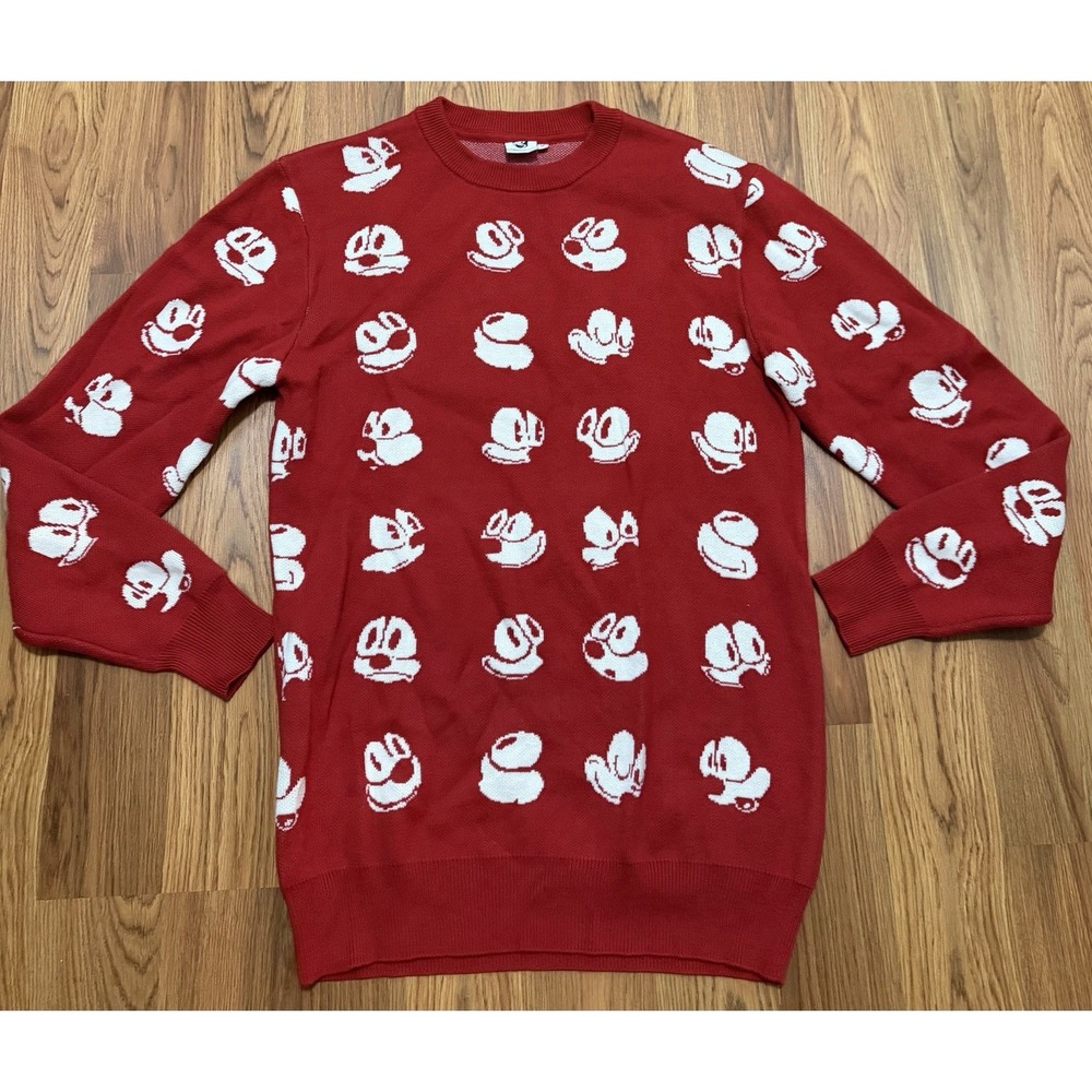 Felix The Cat Sweater Mens Medium Universal Studios UNIVRS All Over Red